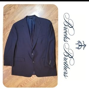 Navy Blue Wool Blazer By Brooks Brothers
